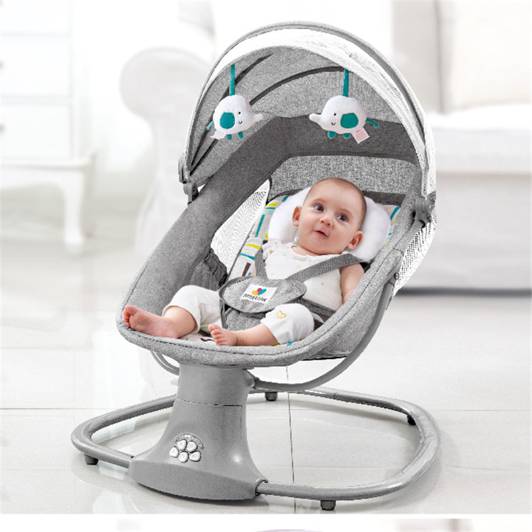 Carriage Bed - Elektrische babyschommelstoel met Bluetooth-muziek, afstandsbediening, babyligbed,