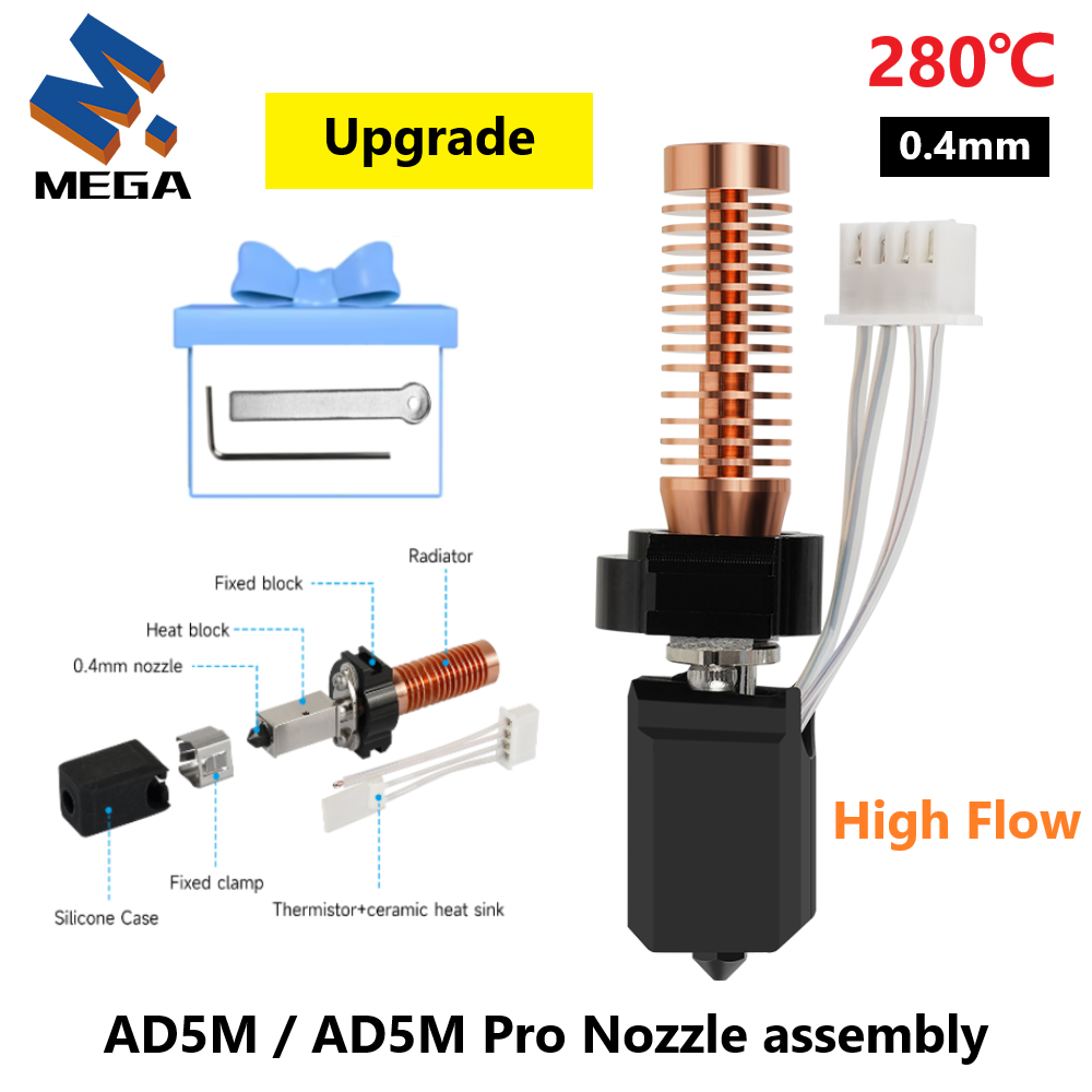 Hotend 0.4Mm - Upgrade Voor Flashforge Adventurer AD5M Nozzle/5M