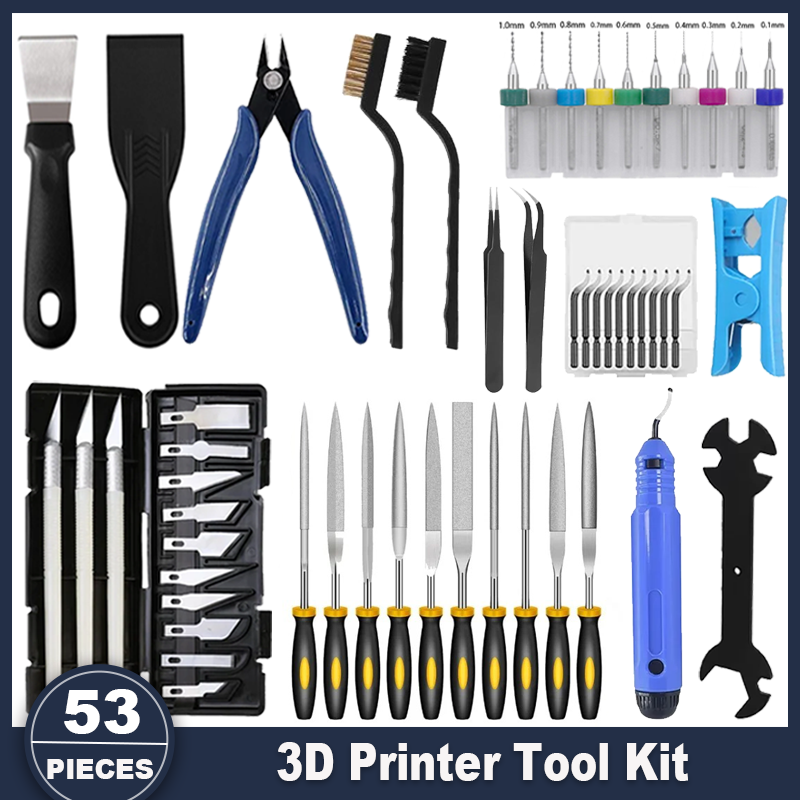 3D Printer Stand - 3D-printer gereedschapsset, 53 stuks 3D-printeraccessoires voor