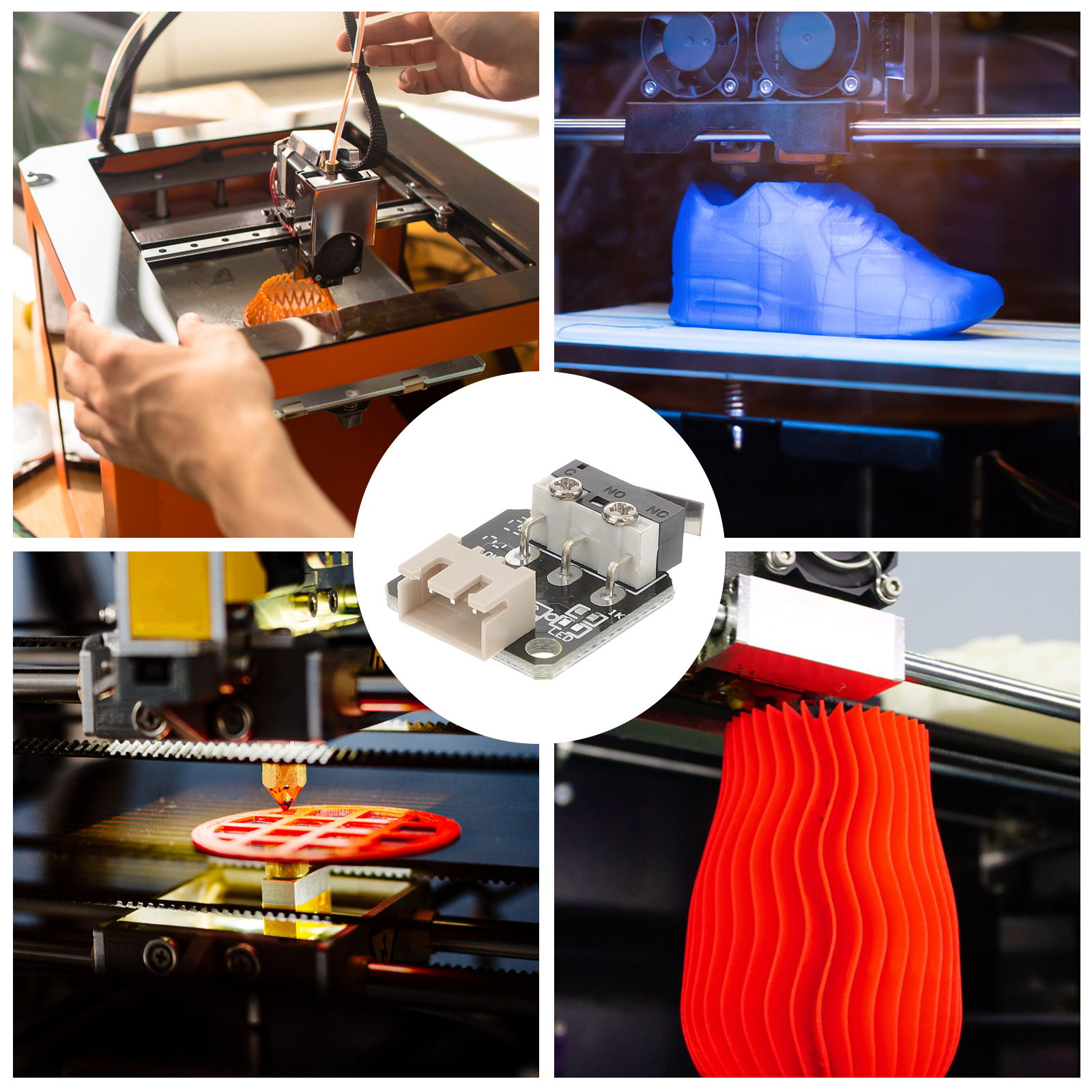 Set van 3D-printer-eindschakel - 3D Printer recensie en prijs