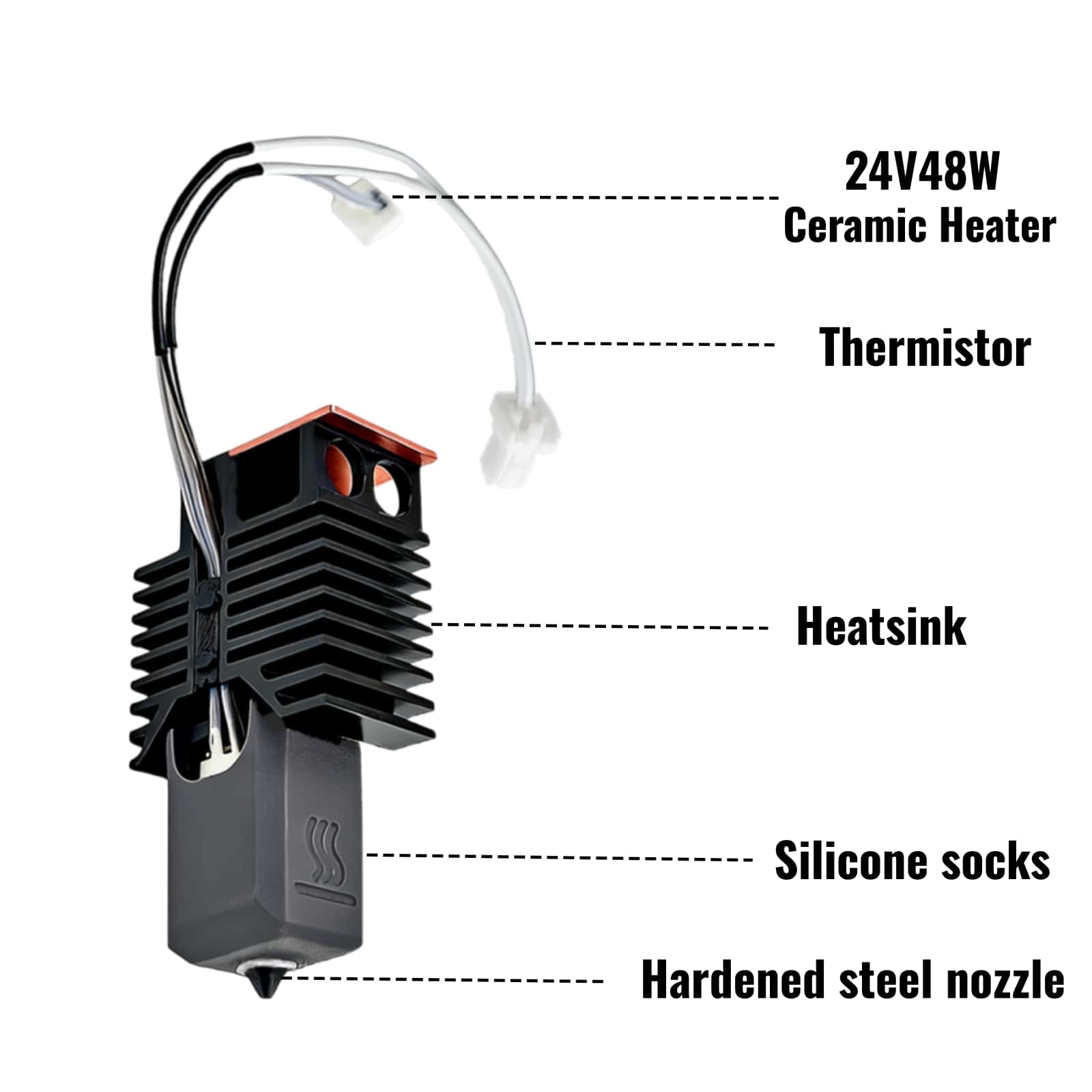 High Flow Hotend voor Snapmake - High Flow Ceramic Hotend recensie en prijs