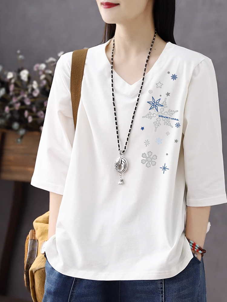 Dames T-shirt van puur katoen  - Resin Vat recensie en prijs